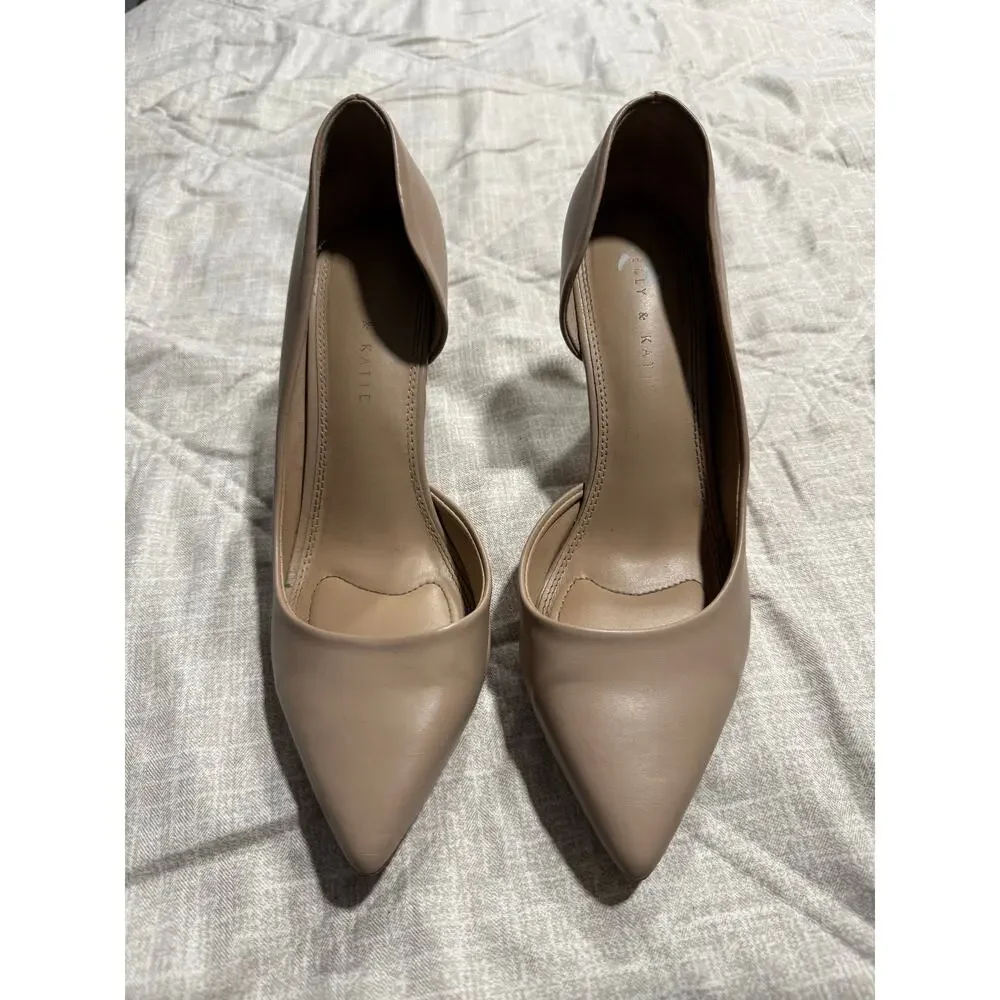 Kelly & Katie Driella Heels D'orsay Pumps Women's Size 9.5 EU 40.5 Nude Pink